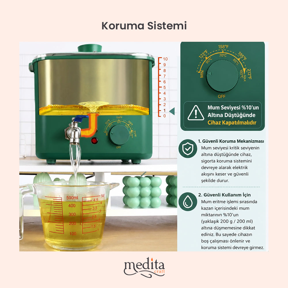 ToAuto 4L Mum ve Sabun Eritme Makinesi | Profesyonel Üretim Kazanı