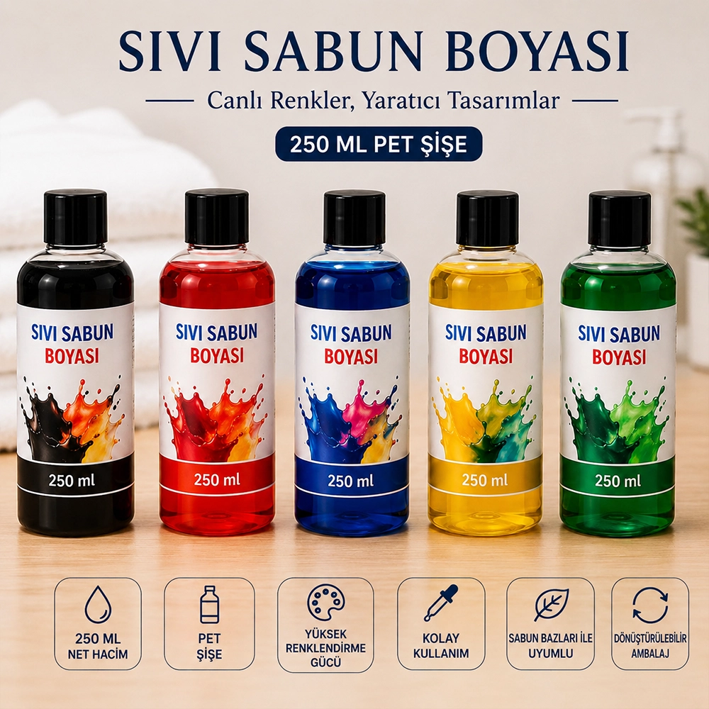Sıvı Sabun Boyası | 30 Ml -100 Ml -250 Ml