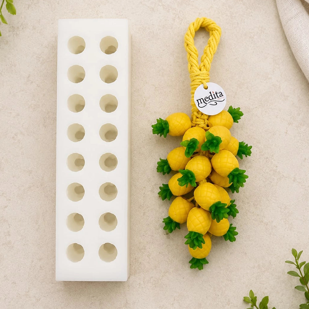Ananas Silikon Mum ve Sabun Kalıbı | 16 Gözlü