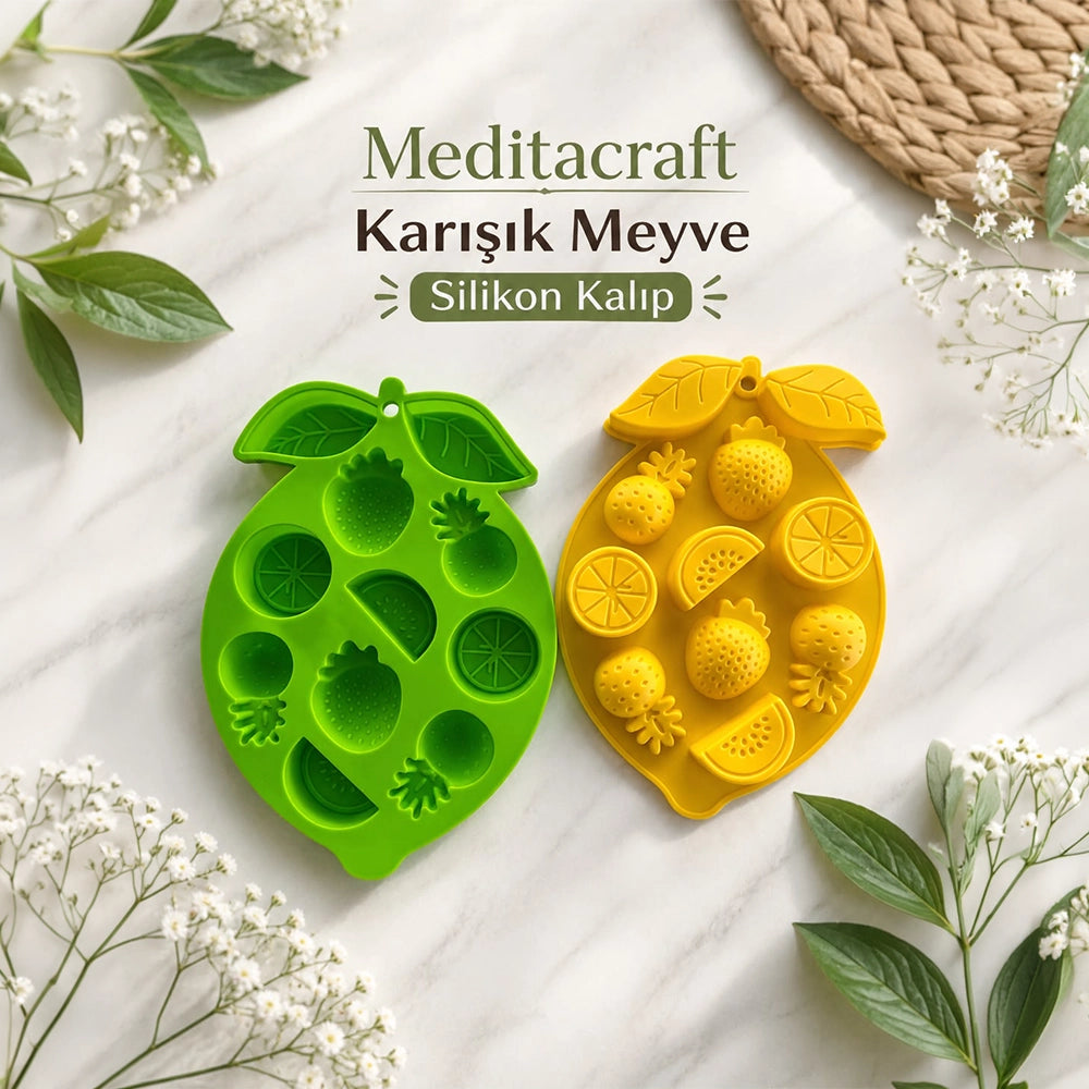Karışık Meyve Silikon Kalıbı | Sabun, Mum ve Gıda Kullanımına Uygun