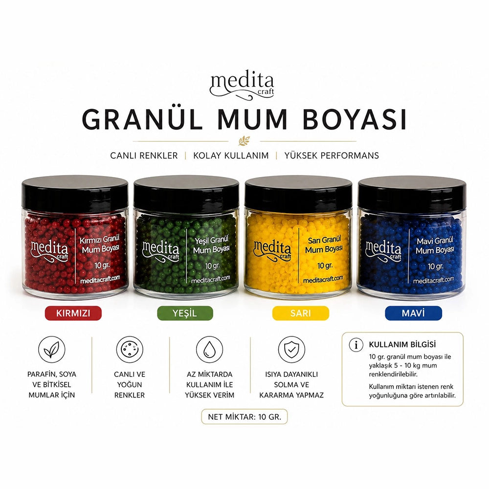 Granül Mum Boyası 10 Gr