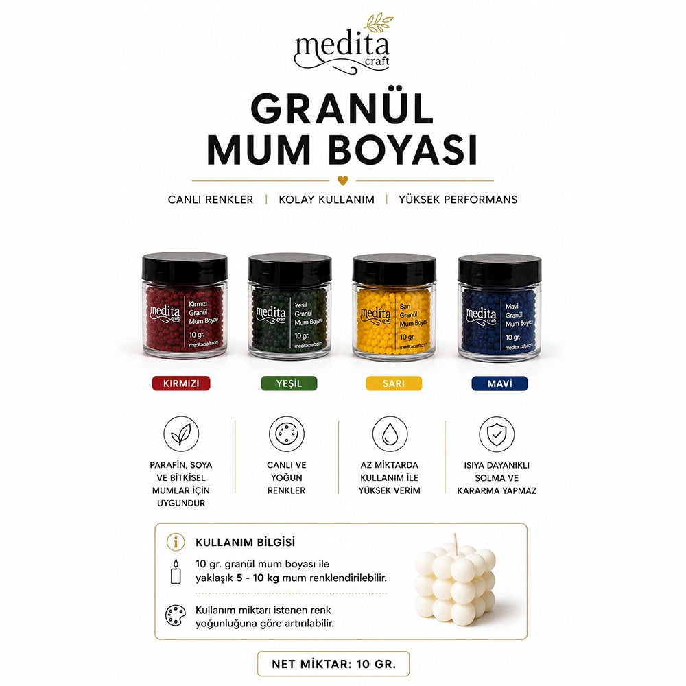 Granül Mum Boyası 10 Gr