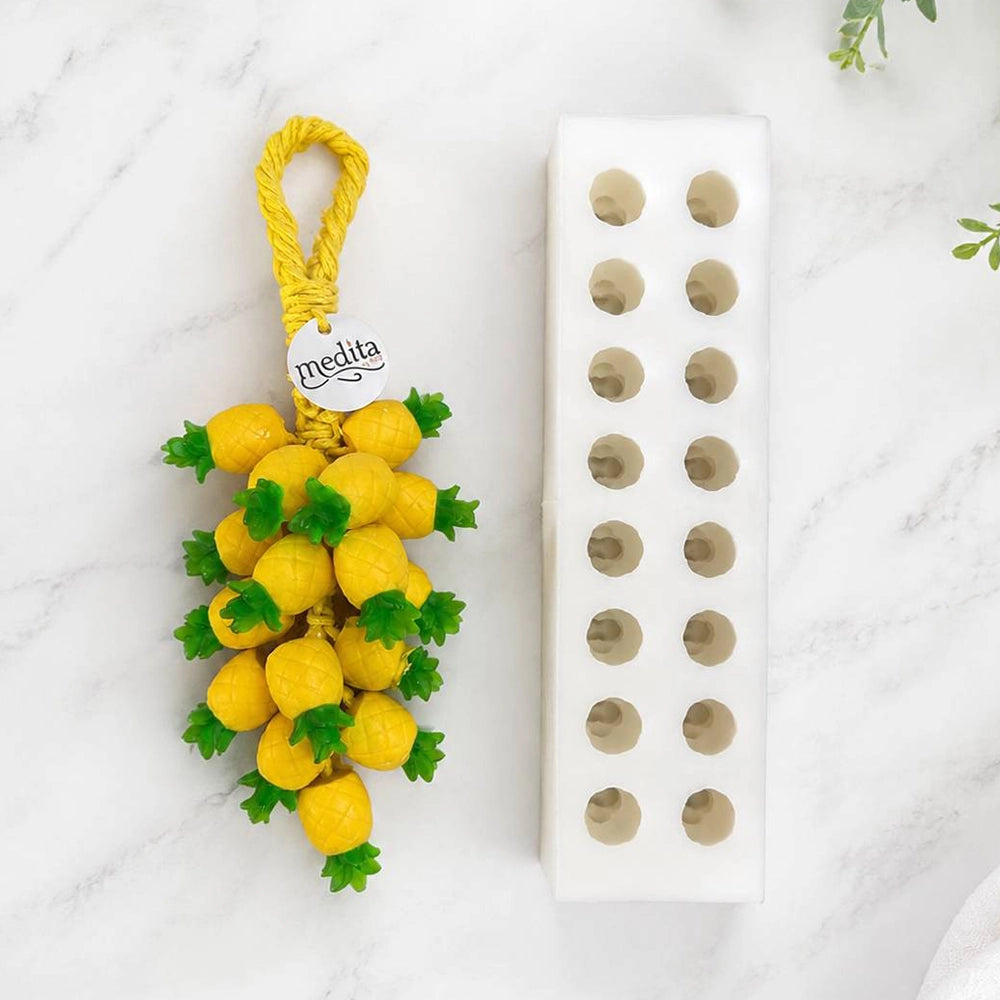 Ananas Silikon Mum ve Sabun Kalıbı | 16 Gözlü