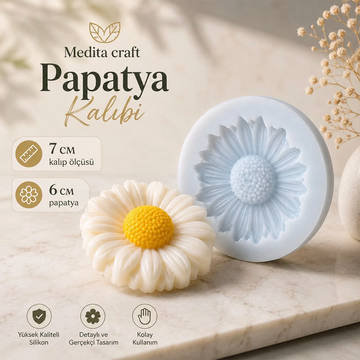 Papatya Silikon Mum ve Sabun Kalıbı