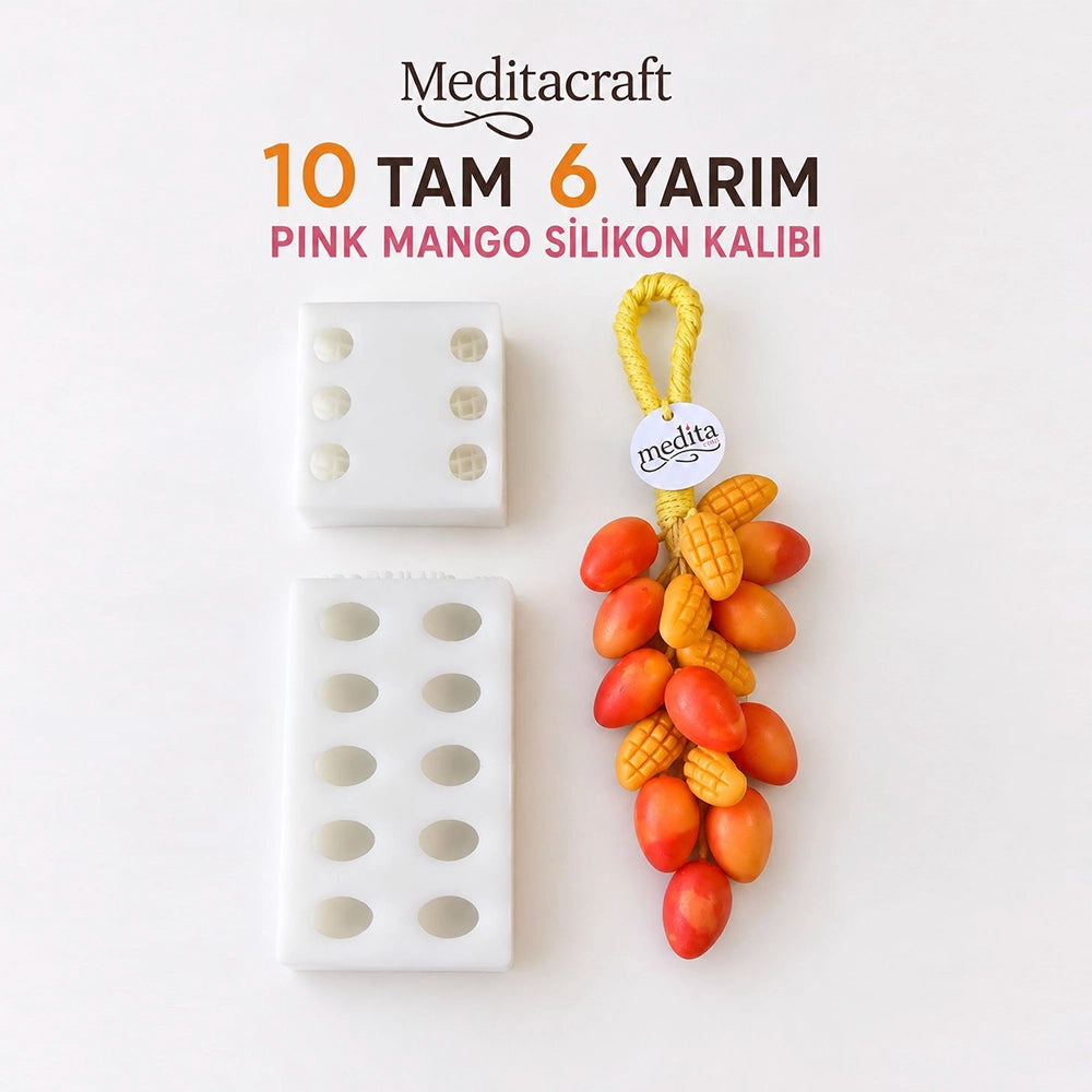 Mango Silikon Mum ve Sabun Kalıp Seti | 10 Tam + 6 Yarım